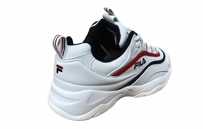 Fila scarpa sneakers da donna in pelle Ray Low 1010562.150 bianco blu rosso