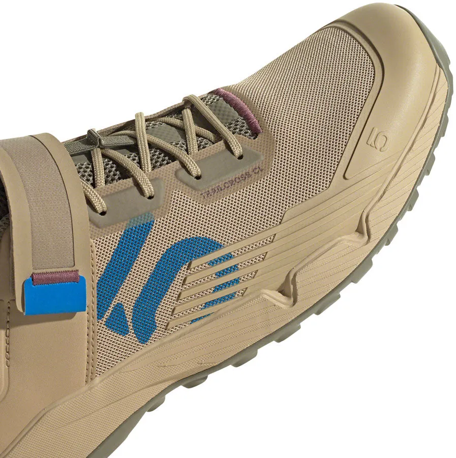 Five Ten Five Ten Trailcross Clip-In Shoe - Men's, Beige Tone/Blue Rush/Orbit Green