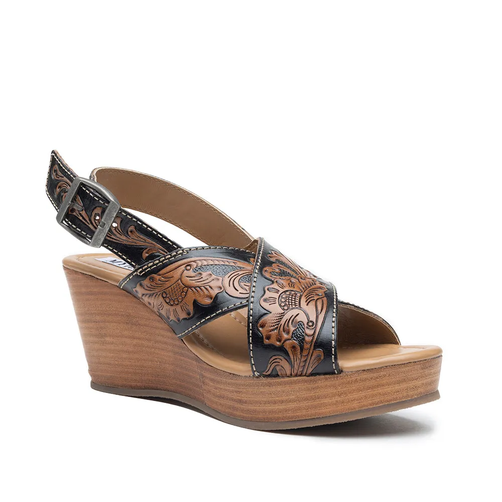 Flower Ridge Hand-Tooled Sandals