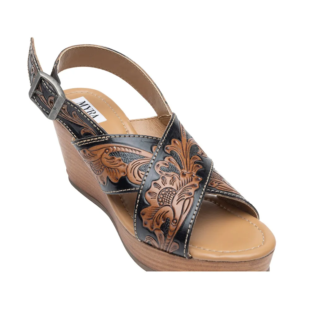 Flower Ridge Hand-Tooled Sandals