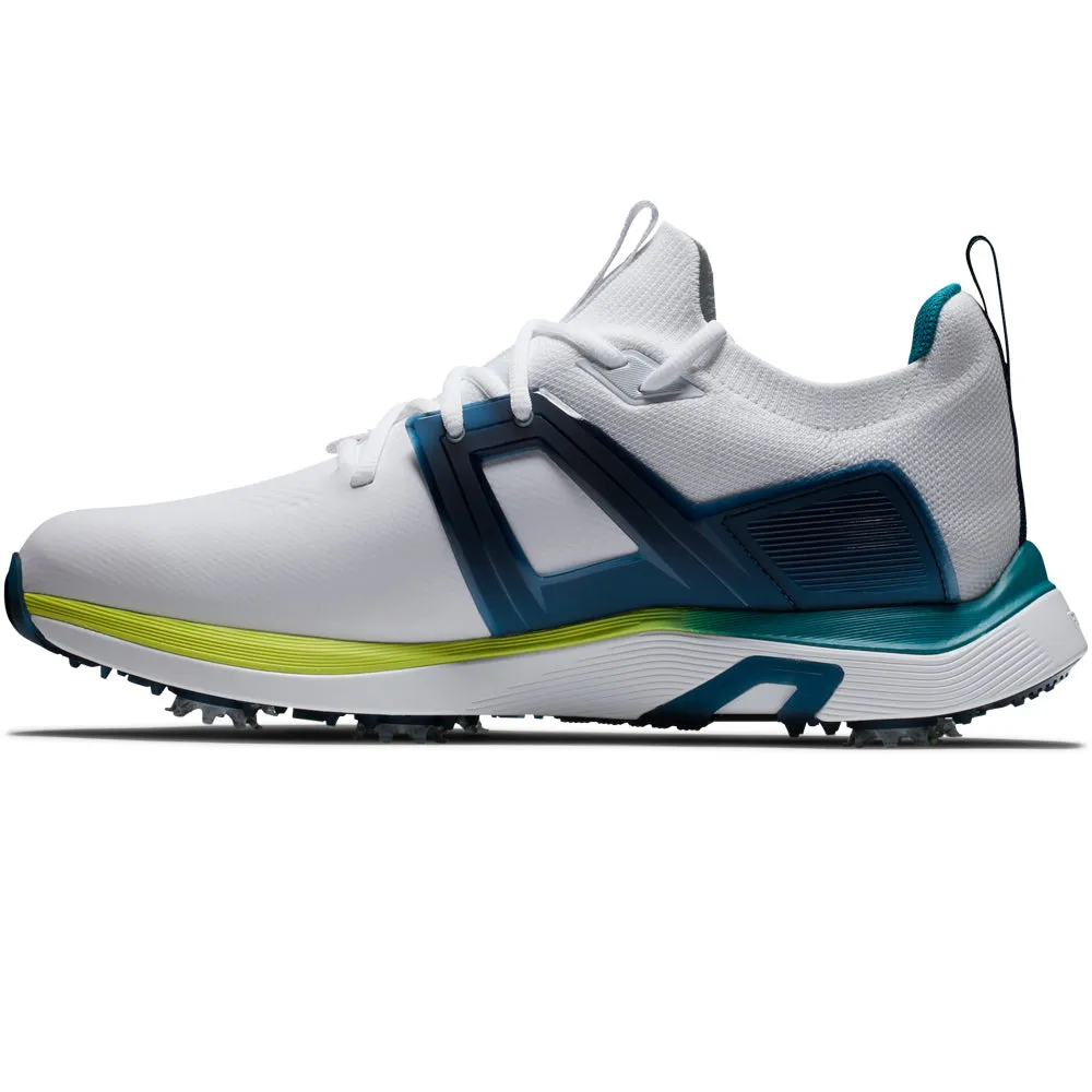 FootJoy Hyperflex Spiked Waterproof Shoes - White/Lime/Navy