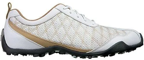 FootJoy Ladies Summer Series Golf Shoes 98847 White/Tan Womens 9 Wide