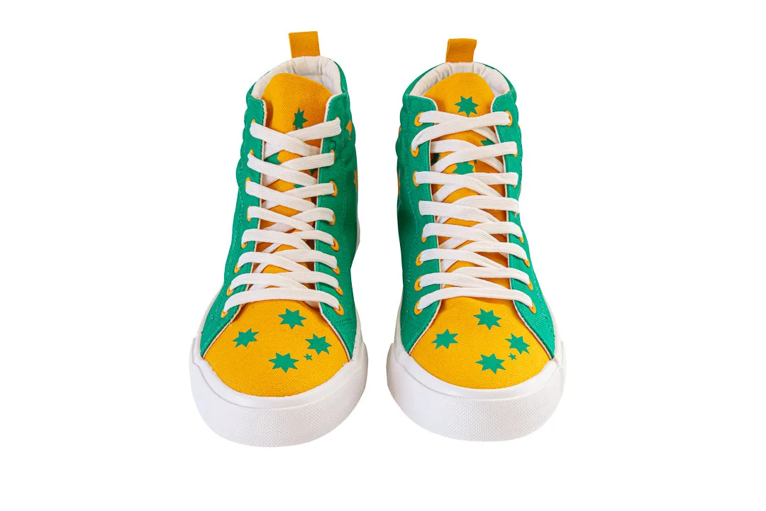 Freaky Fanatics Australia-Themed High-Top Sneakers