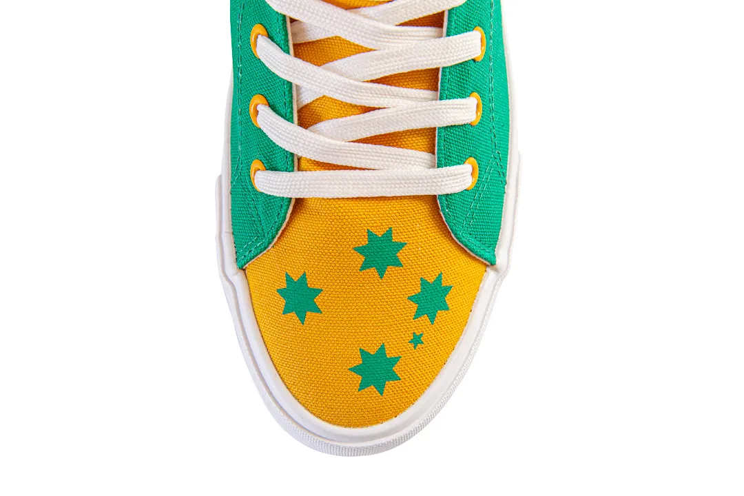 Freaky Fanatics Australia-Themed High-Top Sneakers