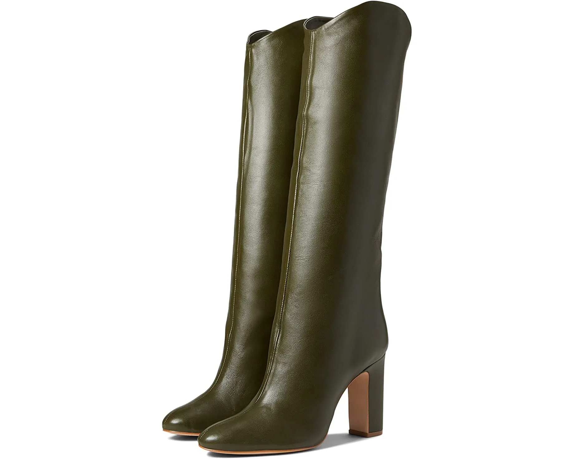 Gabrielle Knee High Boots - Military Green