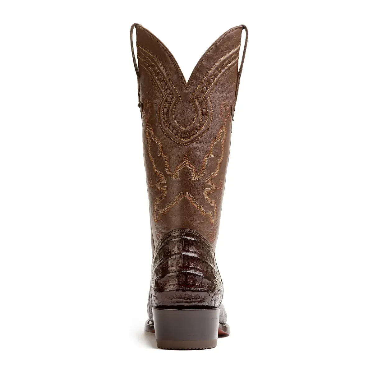 Gavel Men's Caiman Belly Cut Classic Western Boot - Brown