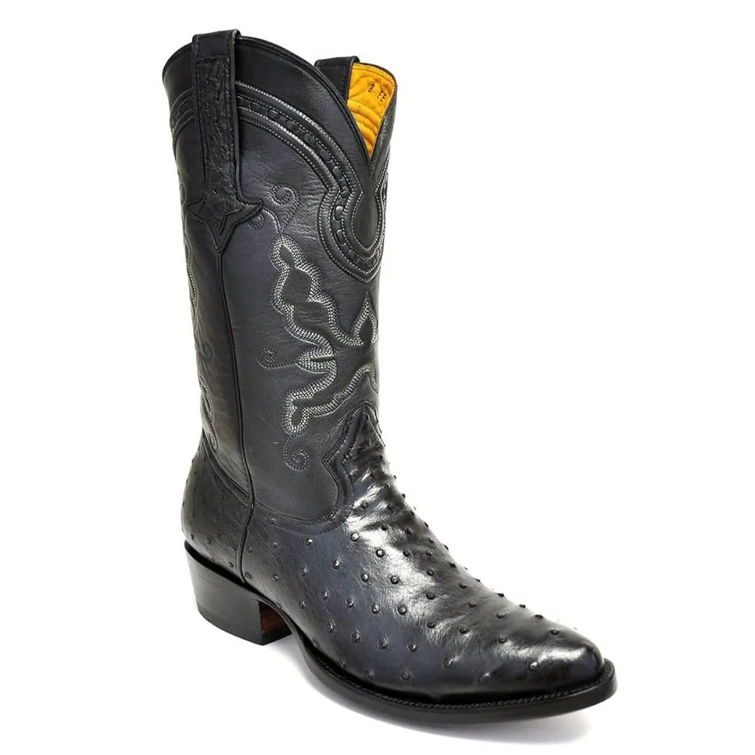 Gavel Men's Cameron Full Quill Ostrich Boot - Black