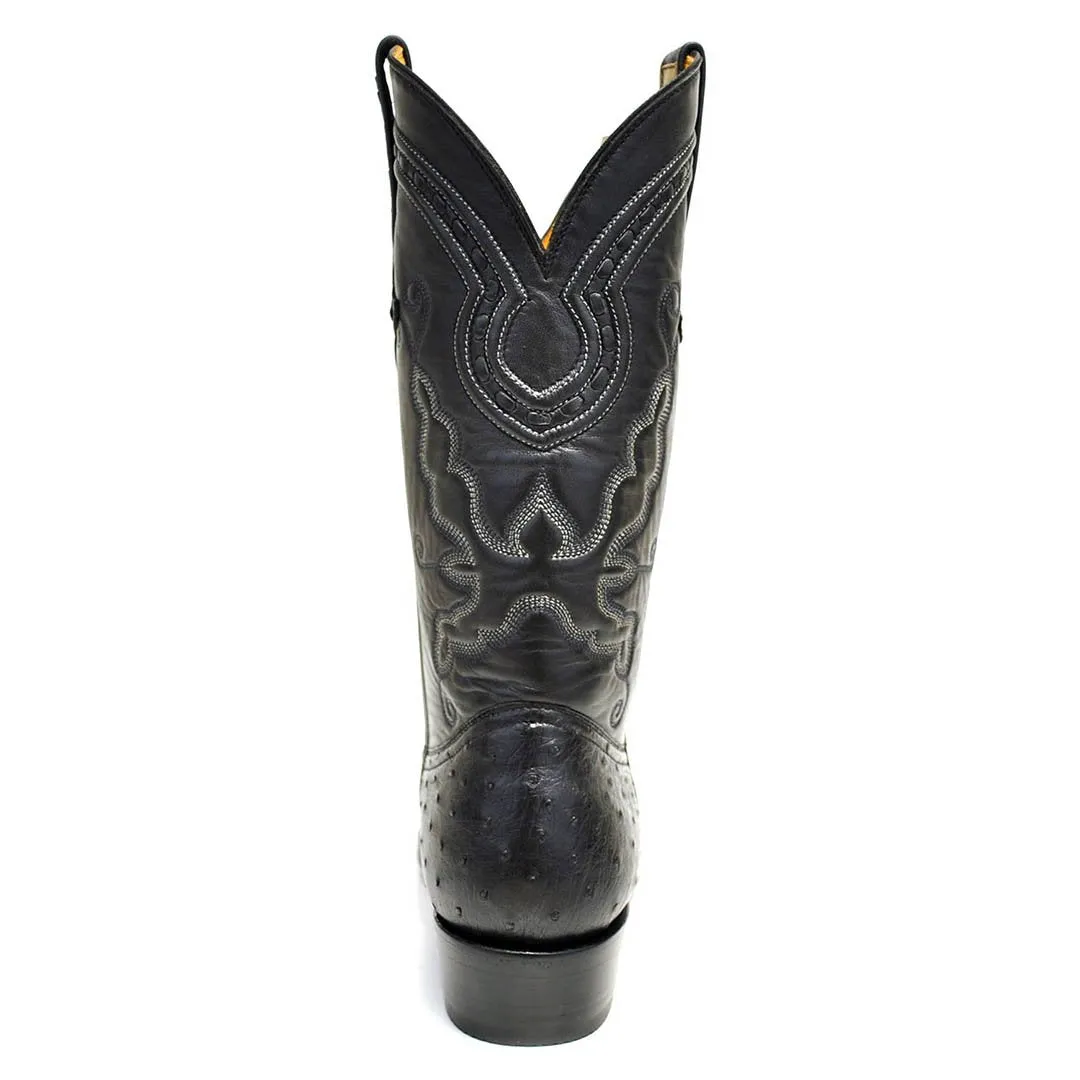 Gavel Men's Cameron Full Quill Ostrich Boot - Black