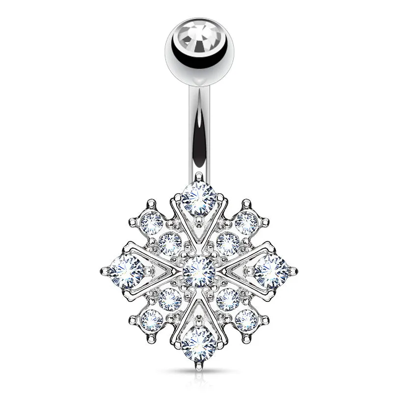 Gem Stacked Snowflake Belly Bar