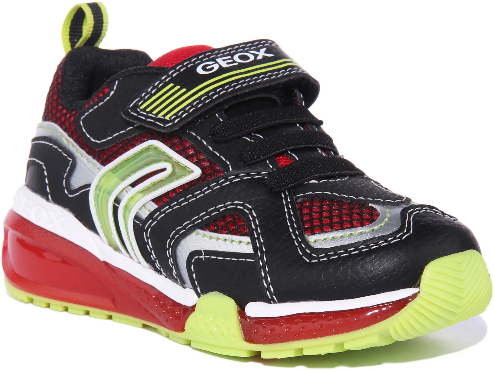 Geox J Bayonyc In Black Red For Kids