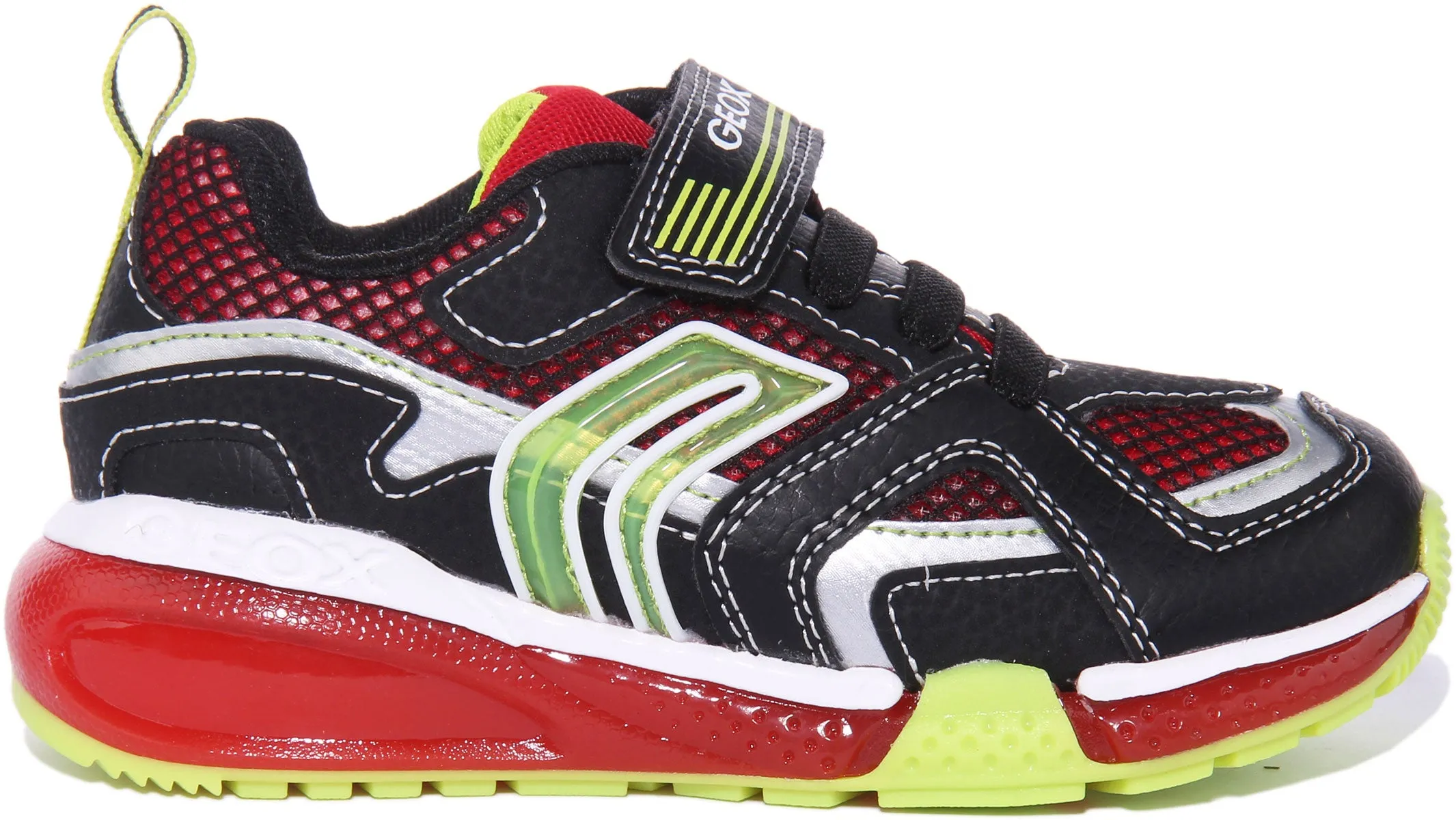 Geox J Bayonyc In Black Red For Kids