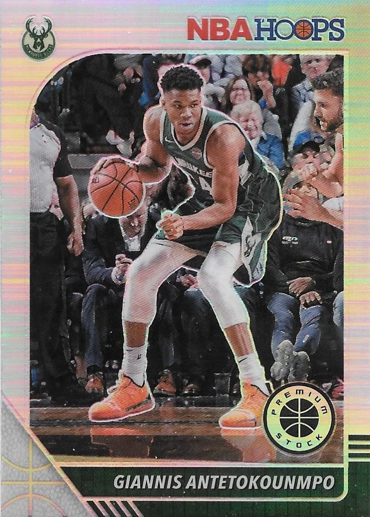 Giannis Antetokounmpo, Silver Prizm, 2019-20 Panini Hoops Premium Stock Basketball NBA