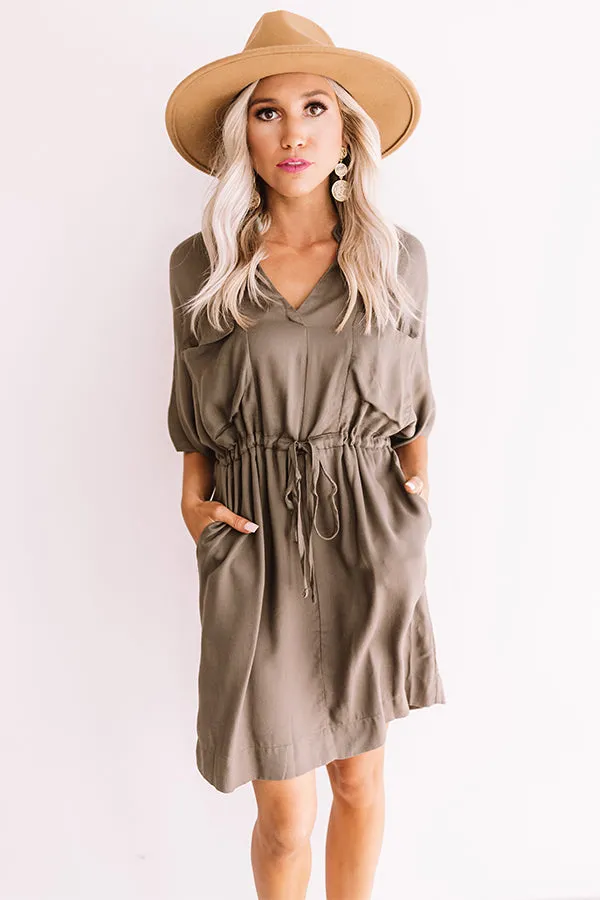 Harvest Honey Dress in Martini Olive