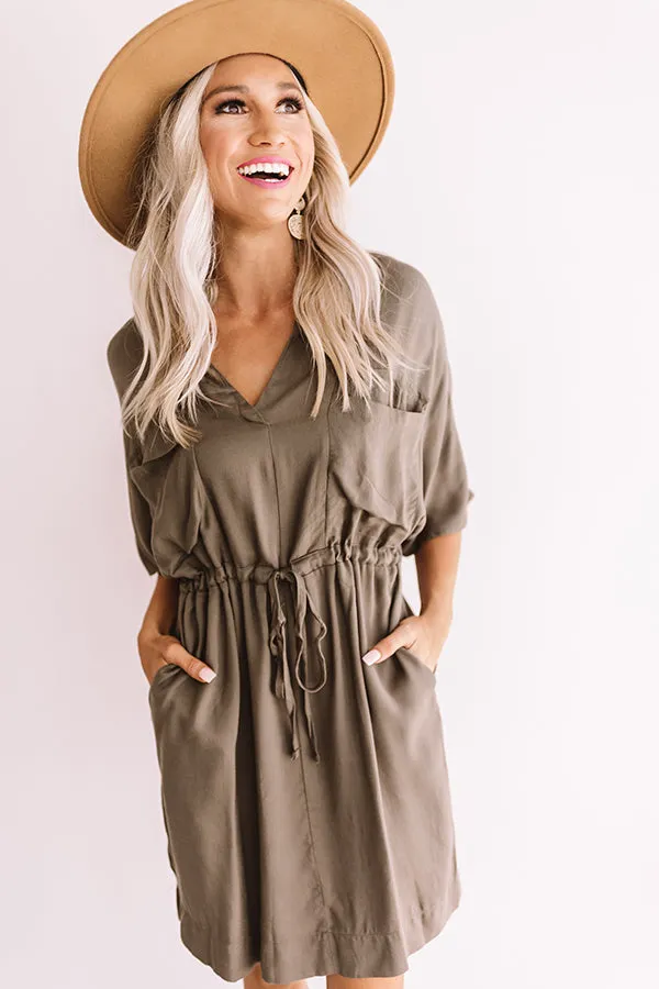 Harvest Honey Dress in Martini Olive