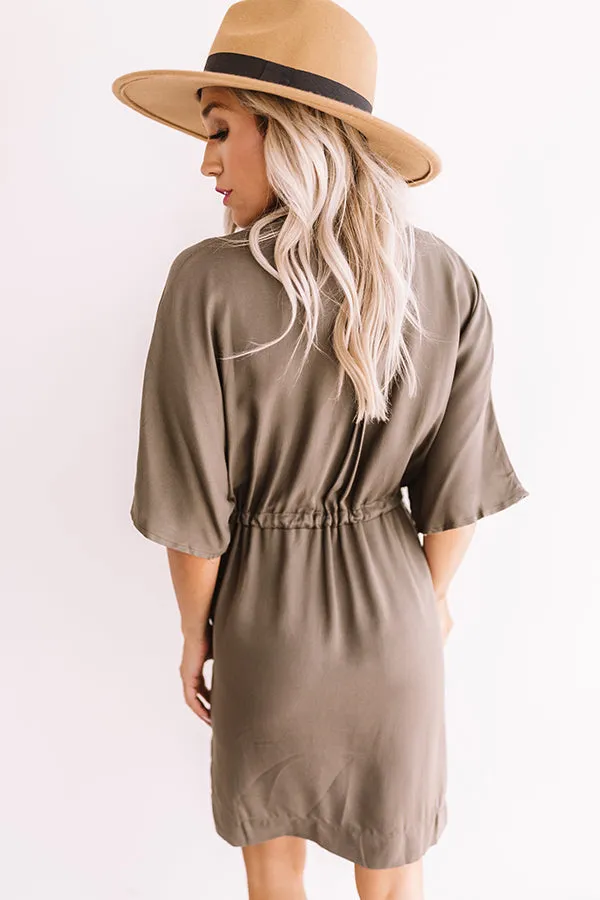 Harvest Honey Dress in Martini Olive