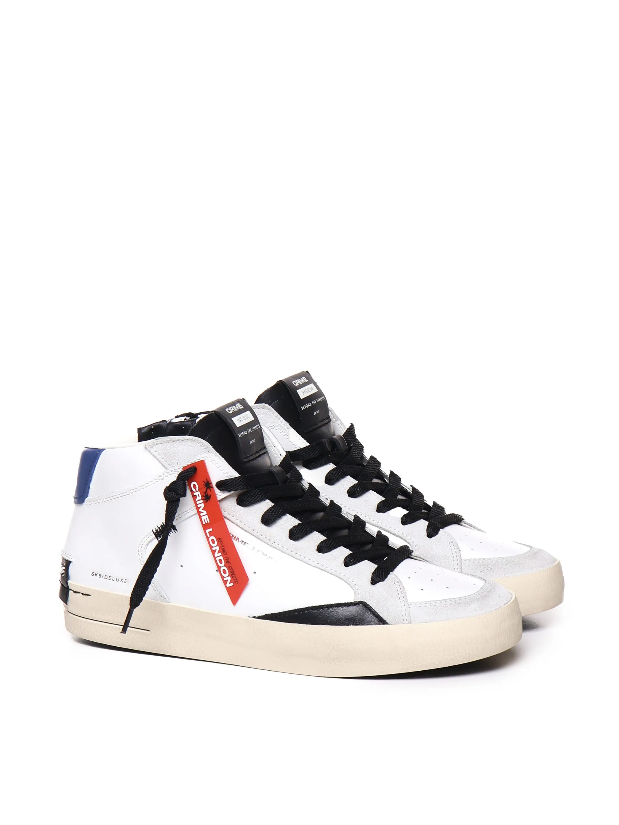 High Multicolor Leather Sneakers