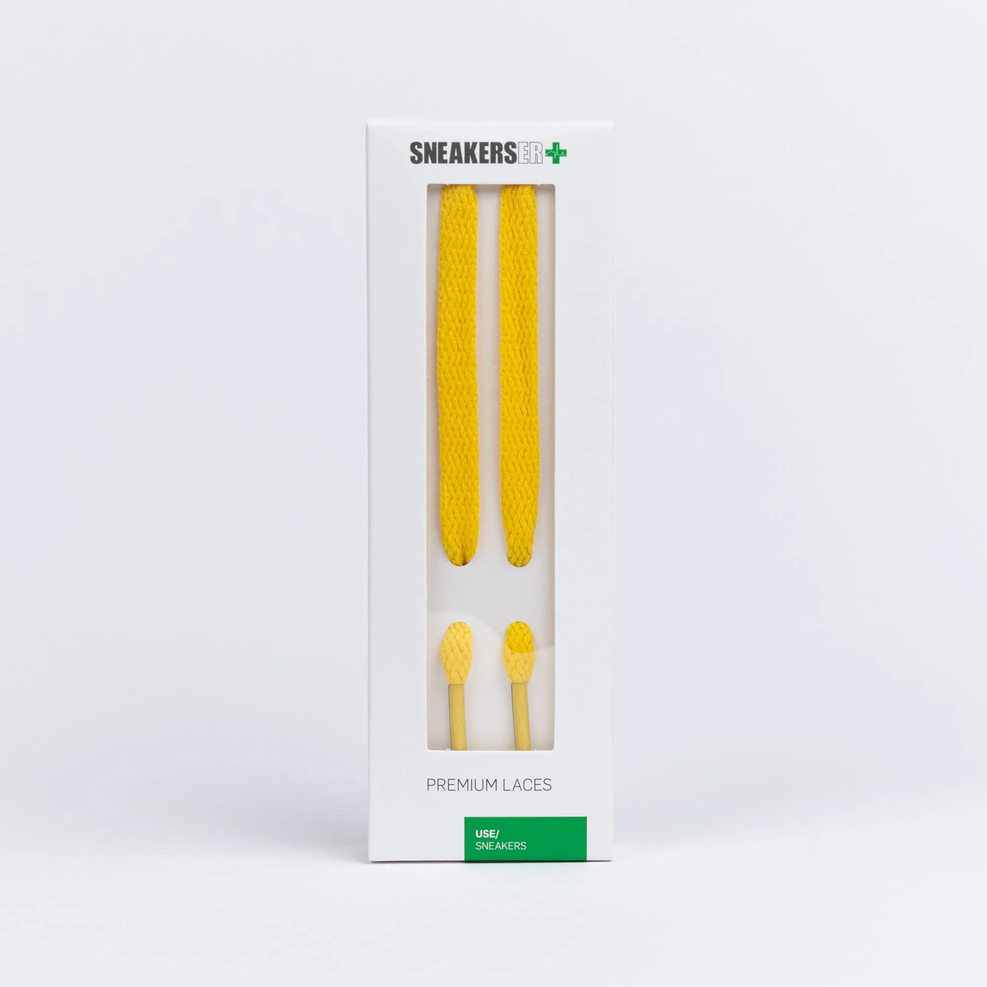 HIGH TOP FLAT SNEAKER LACES 180CM X 8mm YELLOW