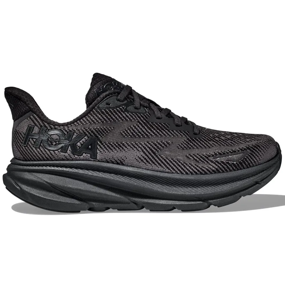 Hoka Men's Clifton 9 Running Shoes Black / Black