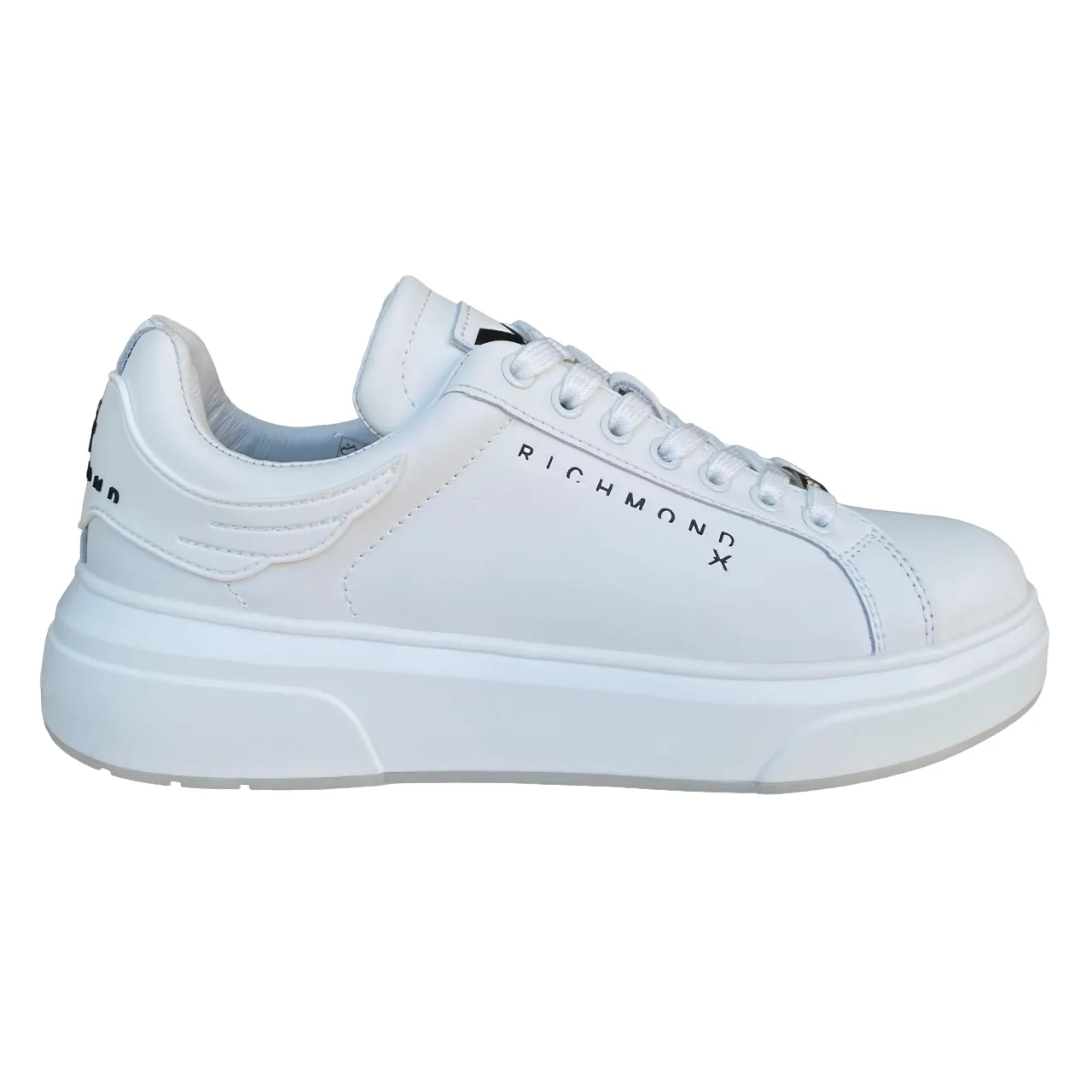 John Richmond scarpa sneakers da uomo in pelle Action 200007/CP E bianco