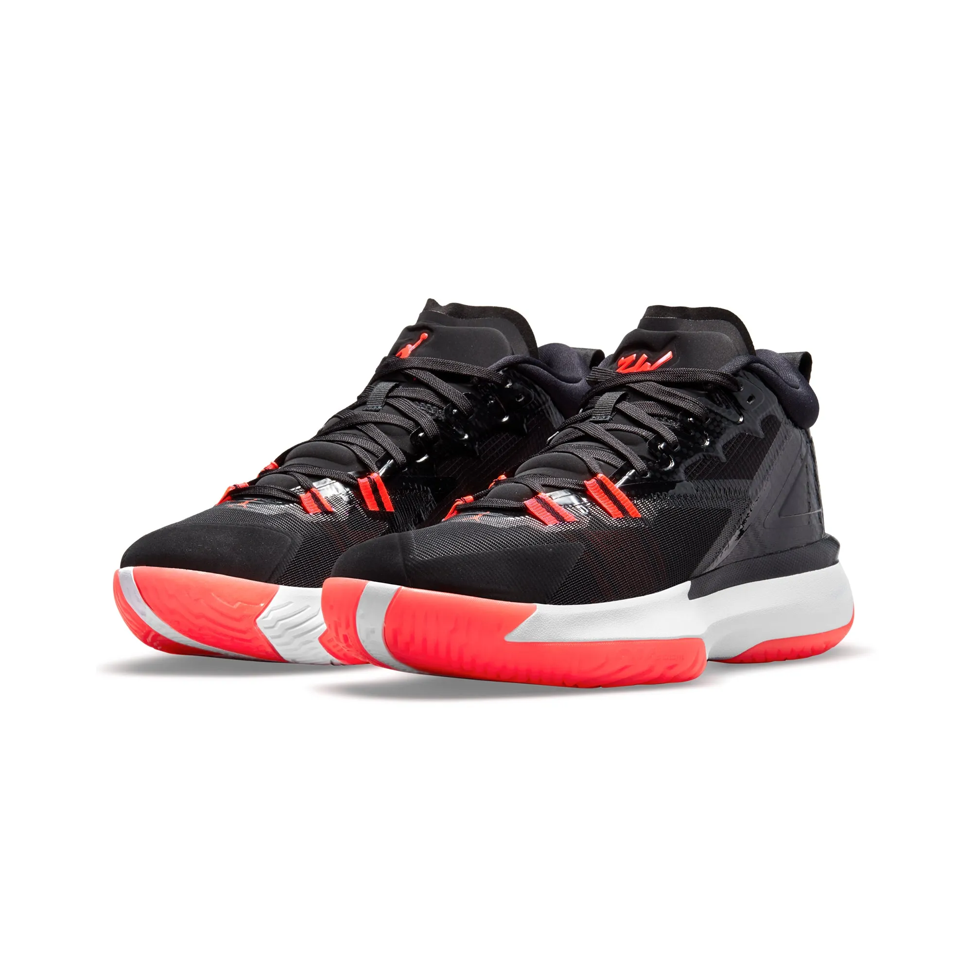 Jordan Mens Zion 1 Shoes Black/Bright Crimson