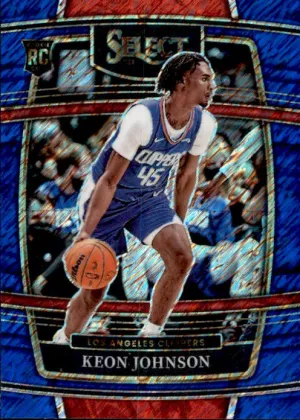 Keon Johnson, RC, Concourse Shimmer Prizm, 2021-22 Panini Select Basketball NBA