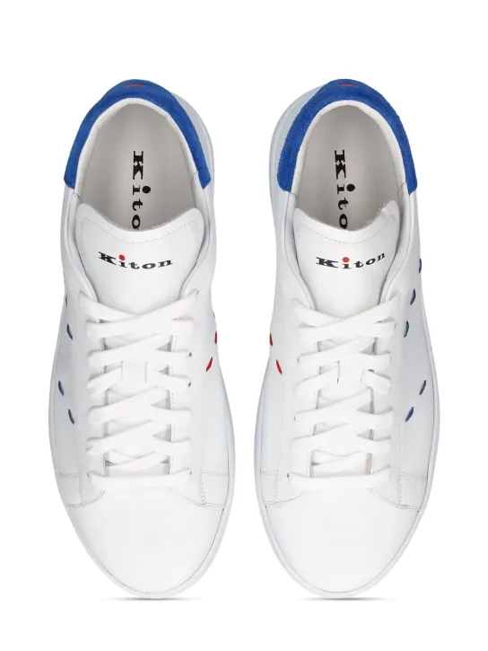 Kiton   Leather low top sneakers 