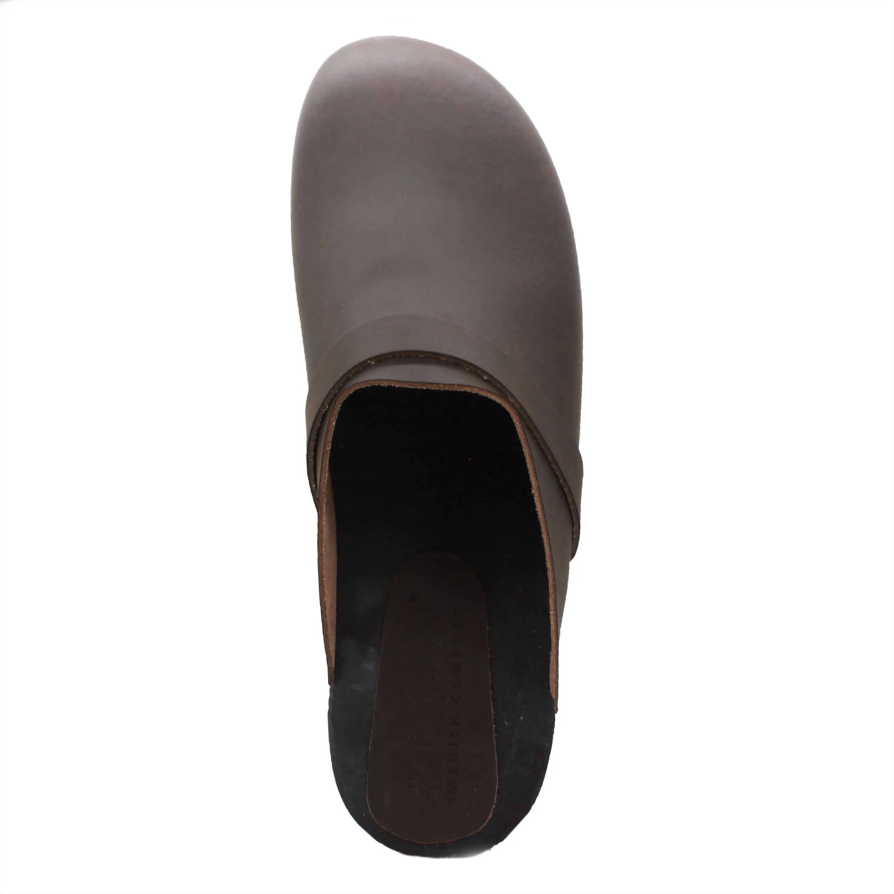 KLÄGN Men's Axel Leather Open Back Wooden Clogs