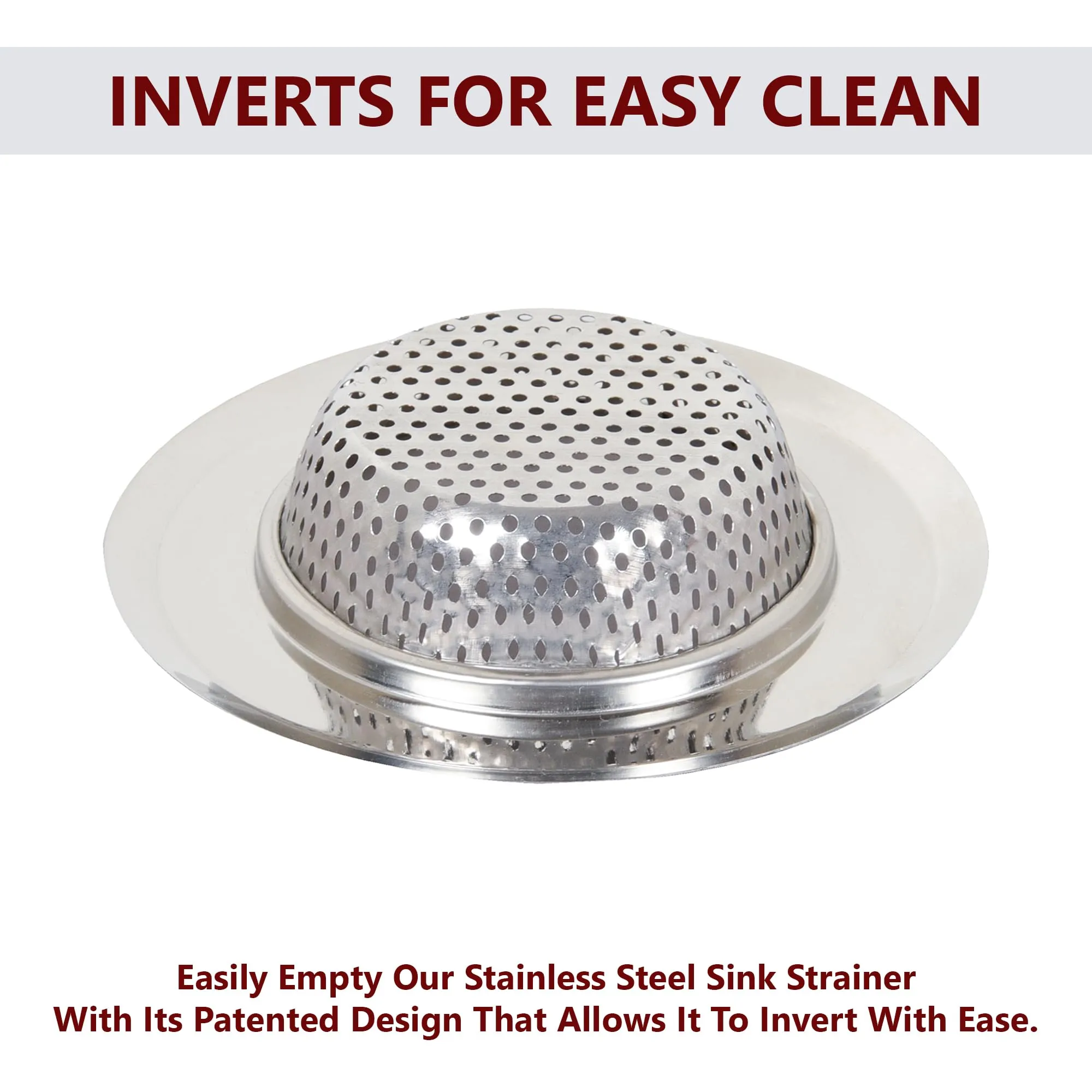 Kuber Industries Sink Strainer | Kitchen Sink Strainer | Sink Drain Strainer | Drain Catcher for Bathroom | Mesh Drain Deep Filter for Kitchen | Sink Round Moti Jali | 115 mm | Silver