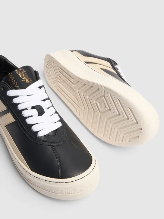 Lanvin   Pluto leather low top sneakers 