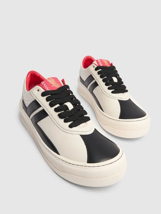 Lanvin   Pluto leather low top sneakers 