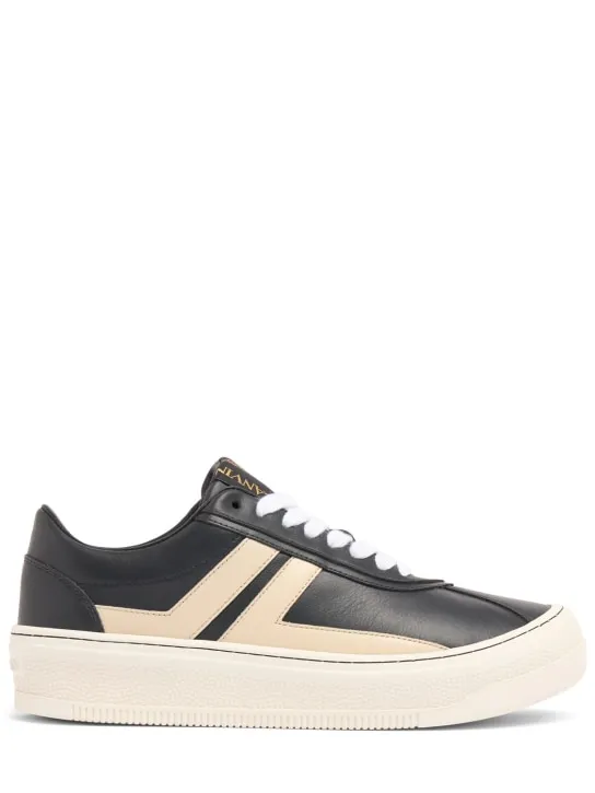 Lanvin   Pluto leather low top sneakers 