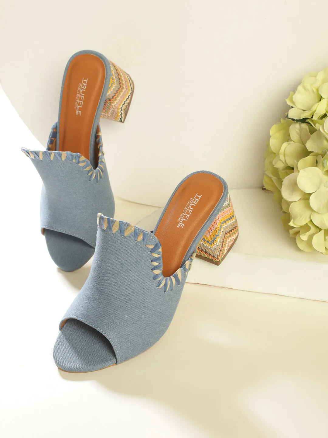 Light Blue Denim Block Sandals (TC-A3218-LBLUDEN)