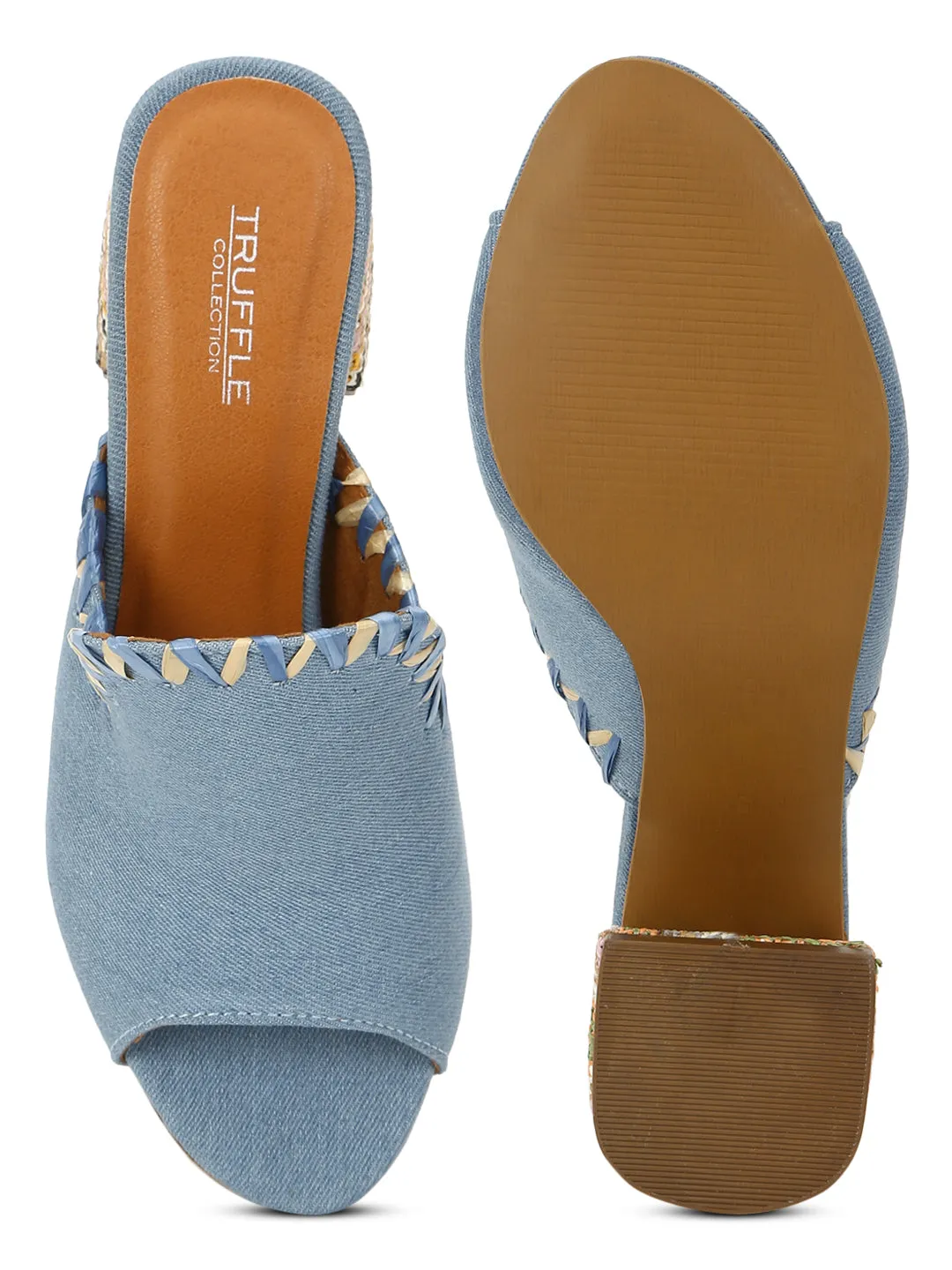 Light Blue Denim Block Sandals (TC-A3218-LBLUDEN)