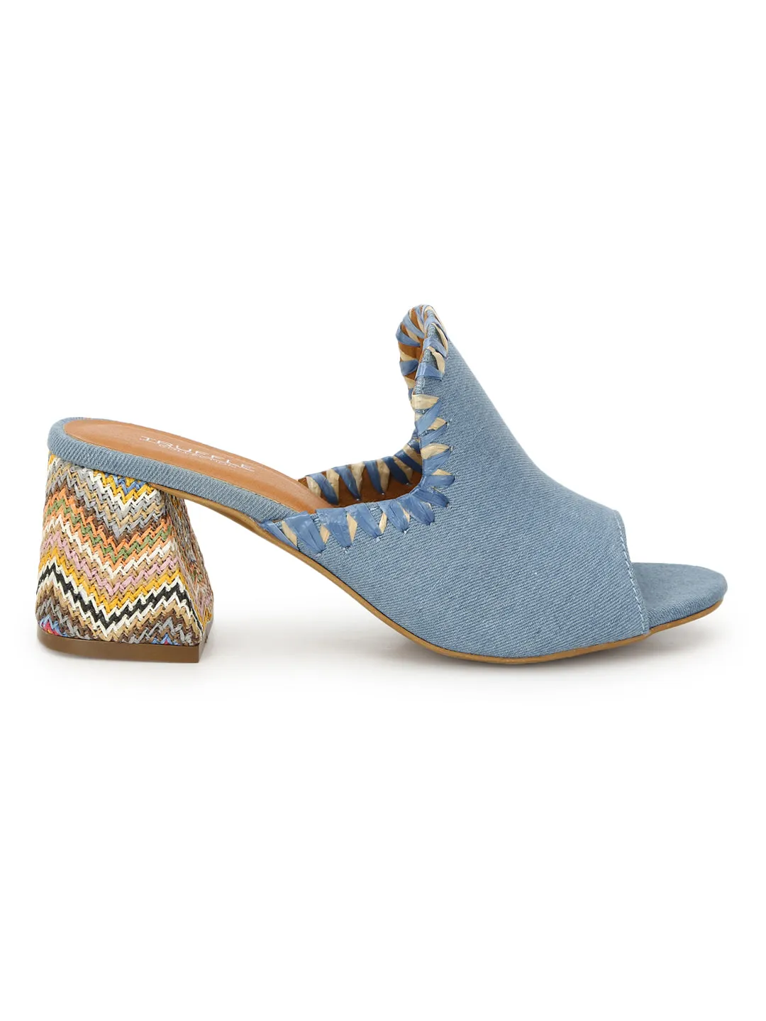 Light Blue Denim Block Sandals (TC-A3218-LBLUDEN)