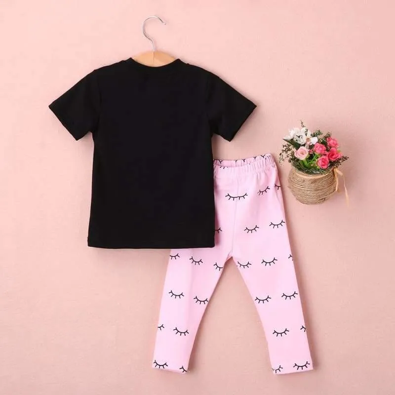 Lip-kiss toddler clothing set