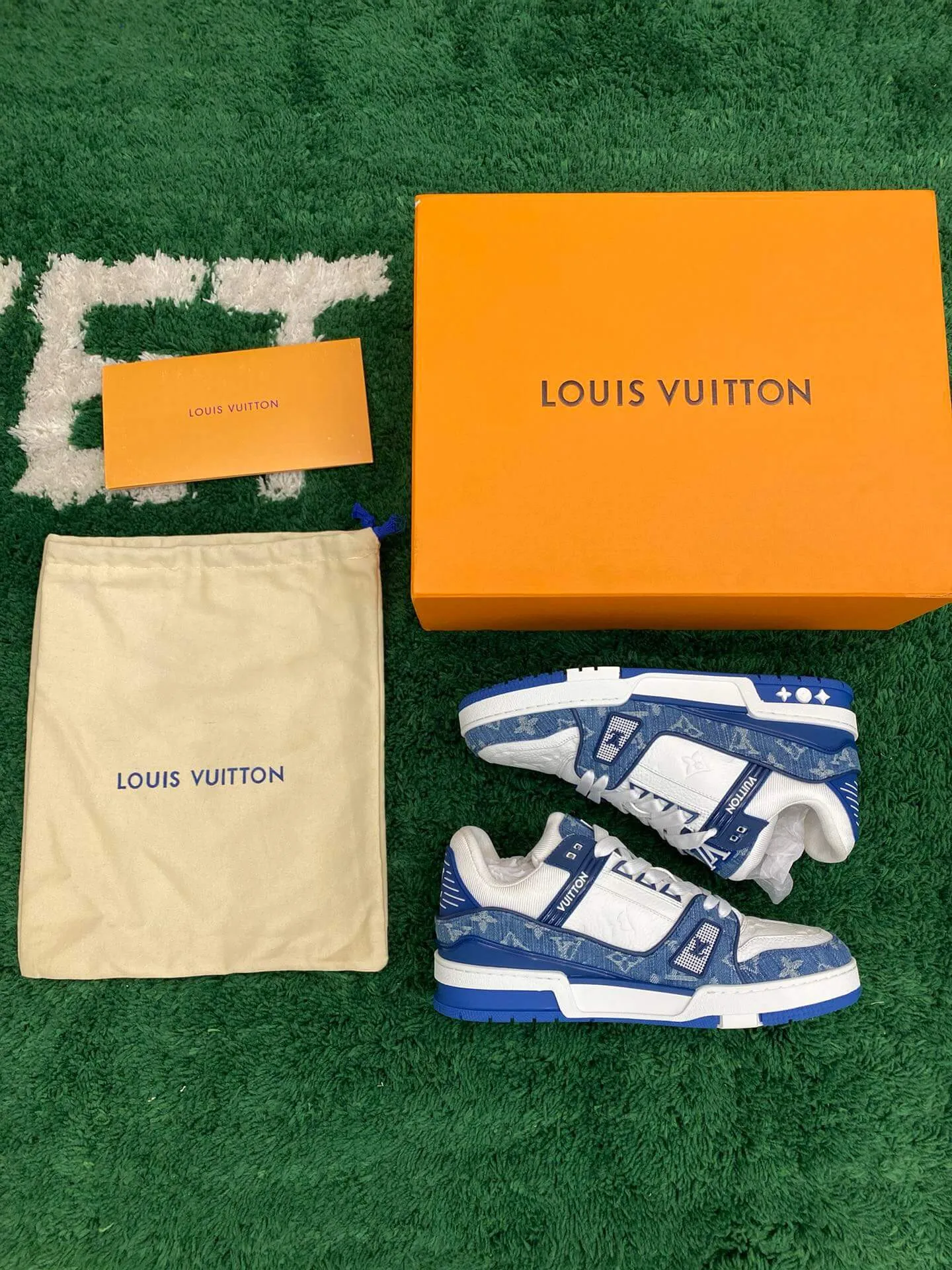 Louis Vuitton Trainer Denim White Sneaker