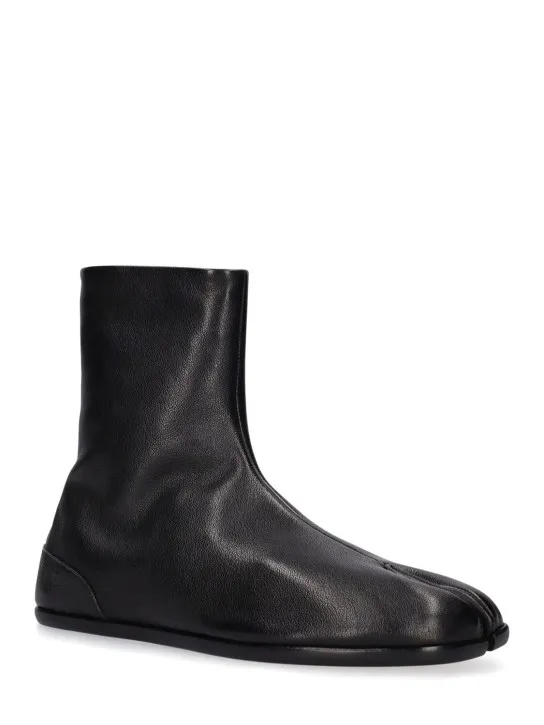 Maison Margiela   Tabi brushed leather boots 