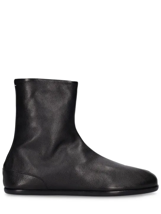 Maison Margiela   Tabi brushed leather boots 