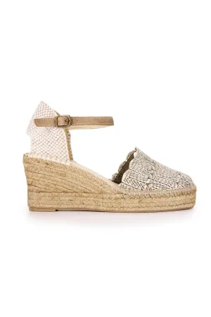 Margarite Espadrille Wedge - Natural Metallic