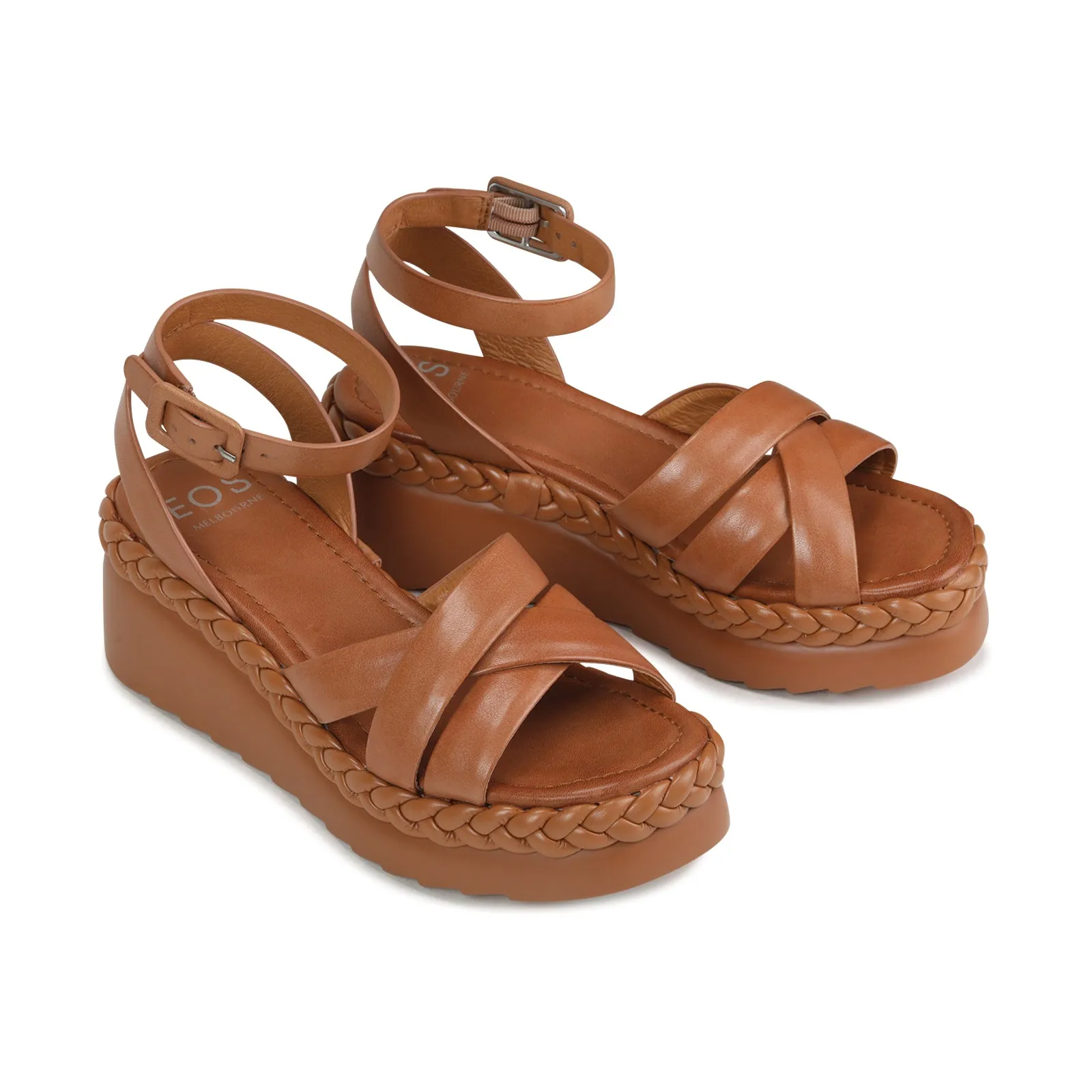 MELANA WEDGE SANDAL LEATHER