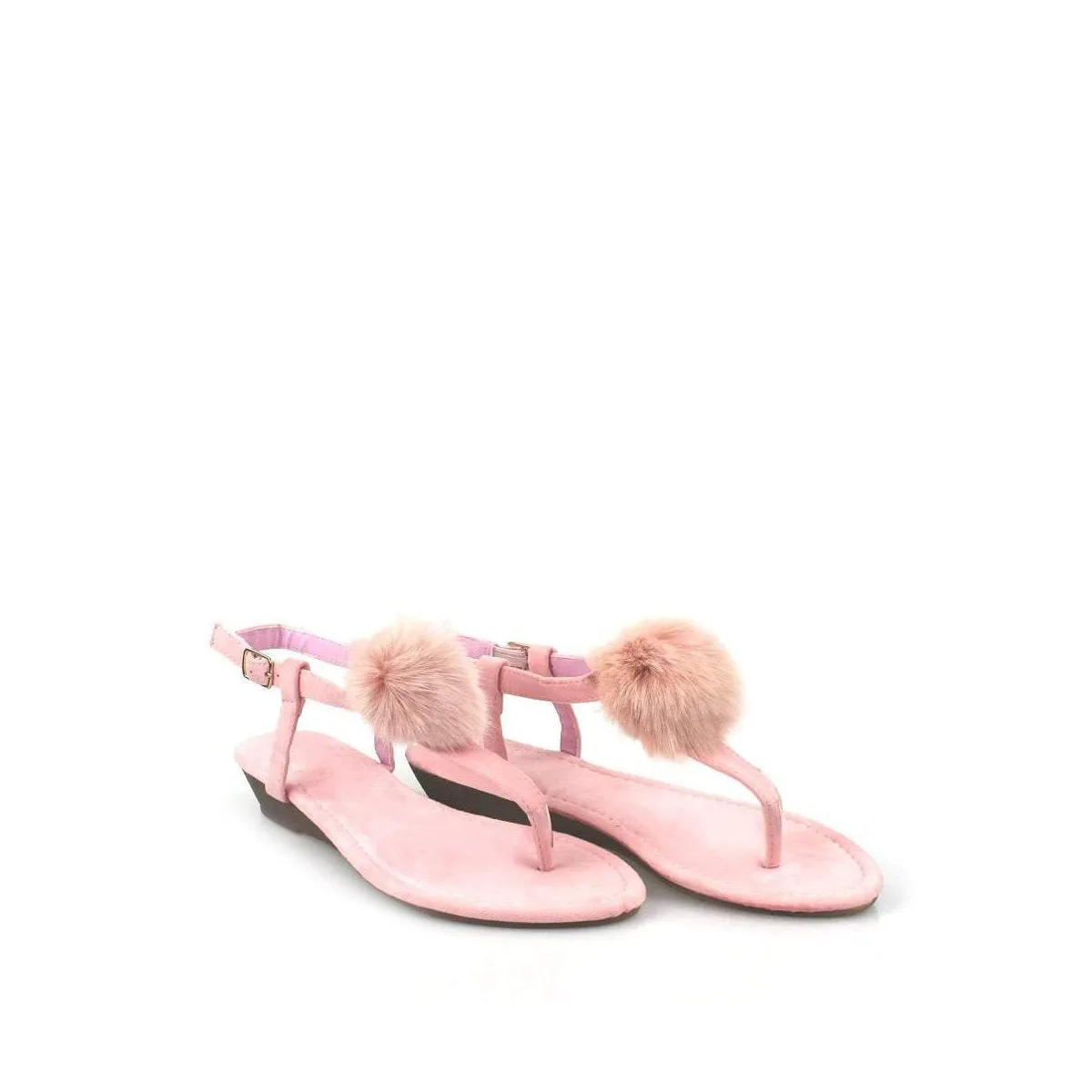 MELISSA Pom Pom Toepost Low Wedge Sandal