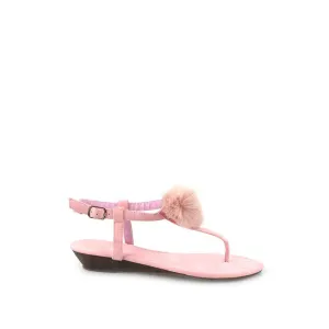 MELISSA Pom Pom Toepost Low Wedge Sandal