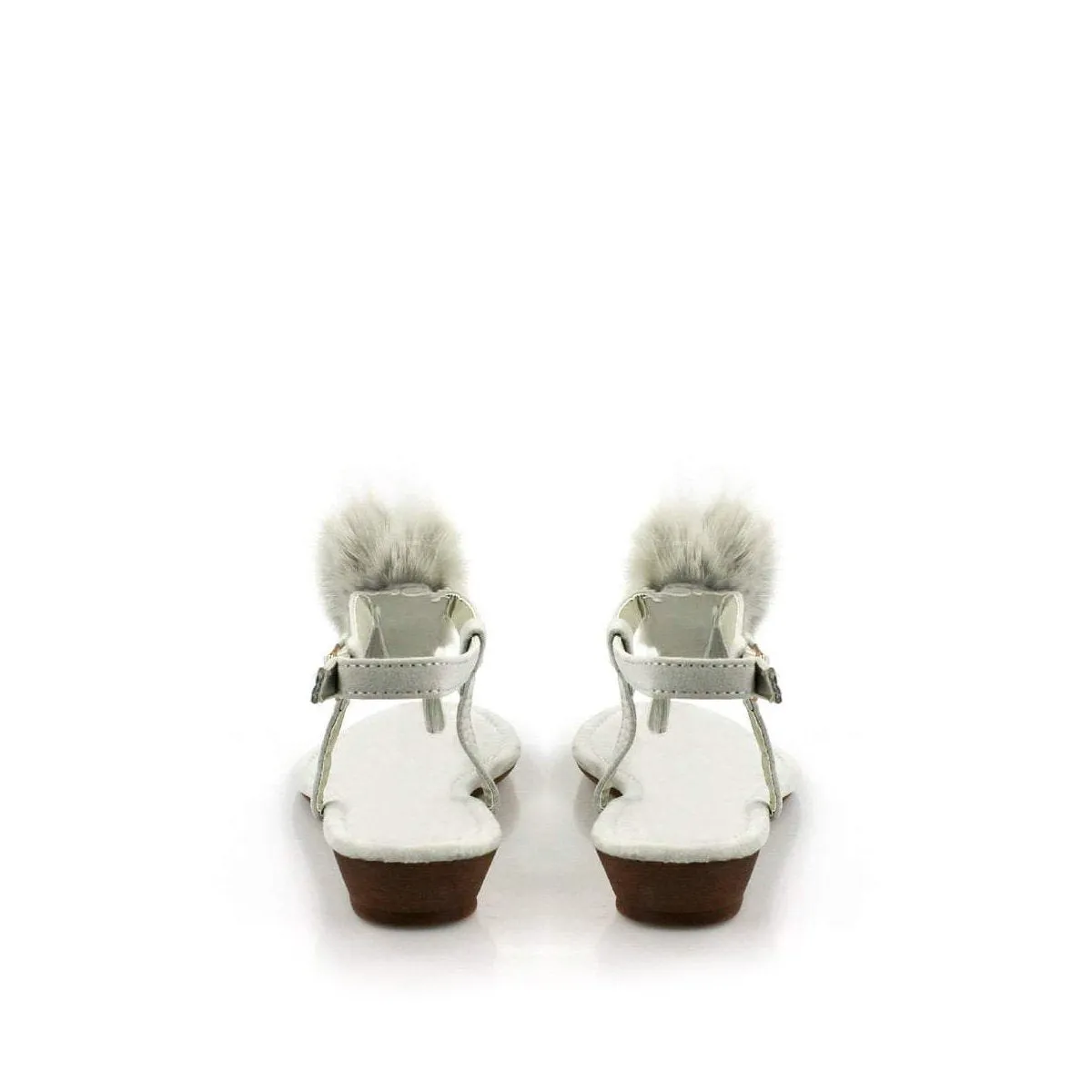 MELISSA Pom Pom Toepost Low Wedge Sandal