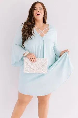 Memory Lane Shift Dress In Mint Curves