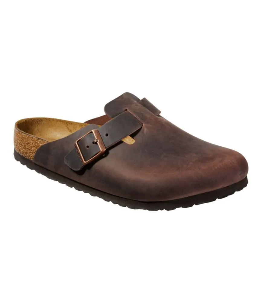 Men's Birkenstock Soft Footbed Boston Clogs, Leather