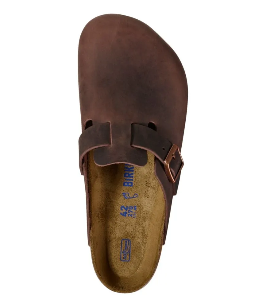 Men's Birkenstock Soft Footbed Boston Clogs, Leather