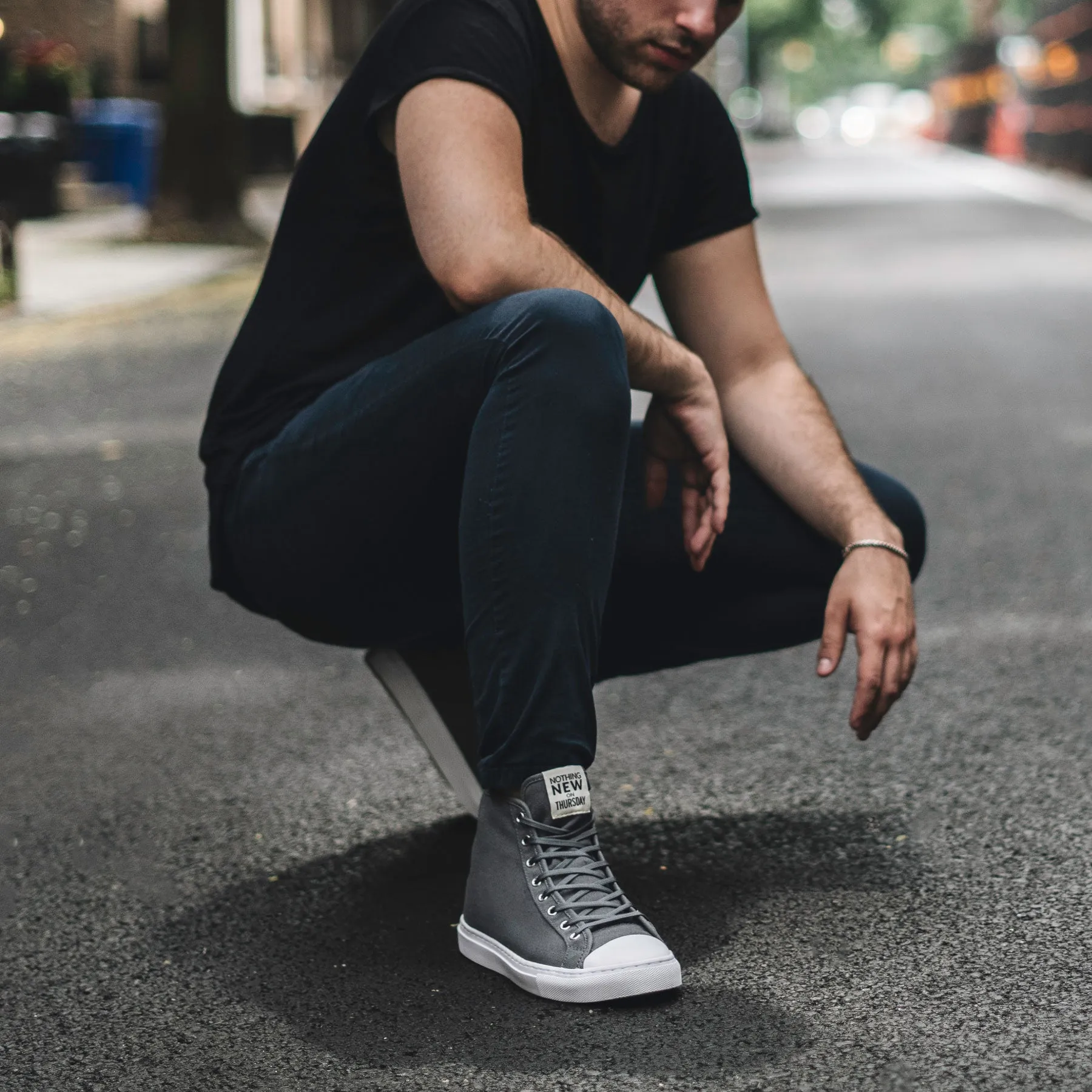 Men's Classic High Top | Grey x White