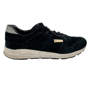 Men's Suede Logo Low Trainers Navy Size EU 42 / UK 8