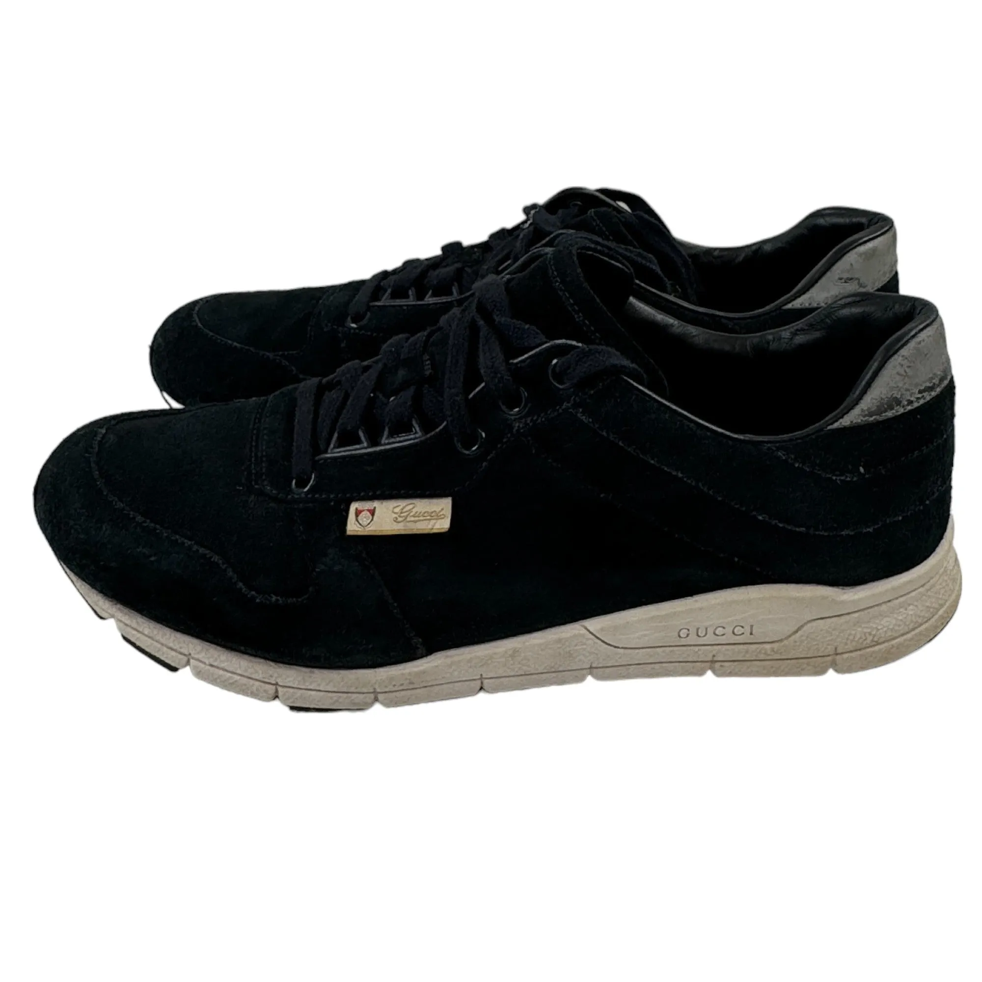 Men's Suede Logo Low Trainers Navy Size EU 42 / UK 8