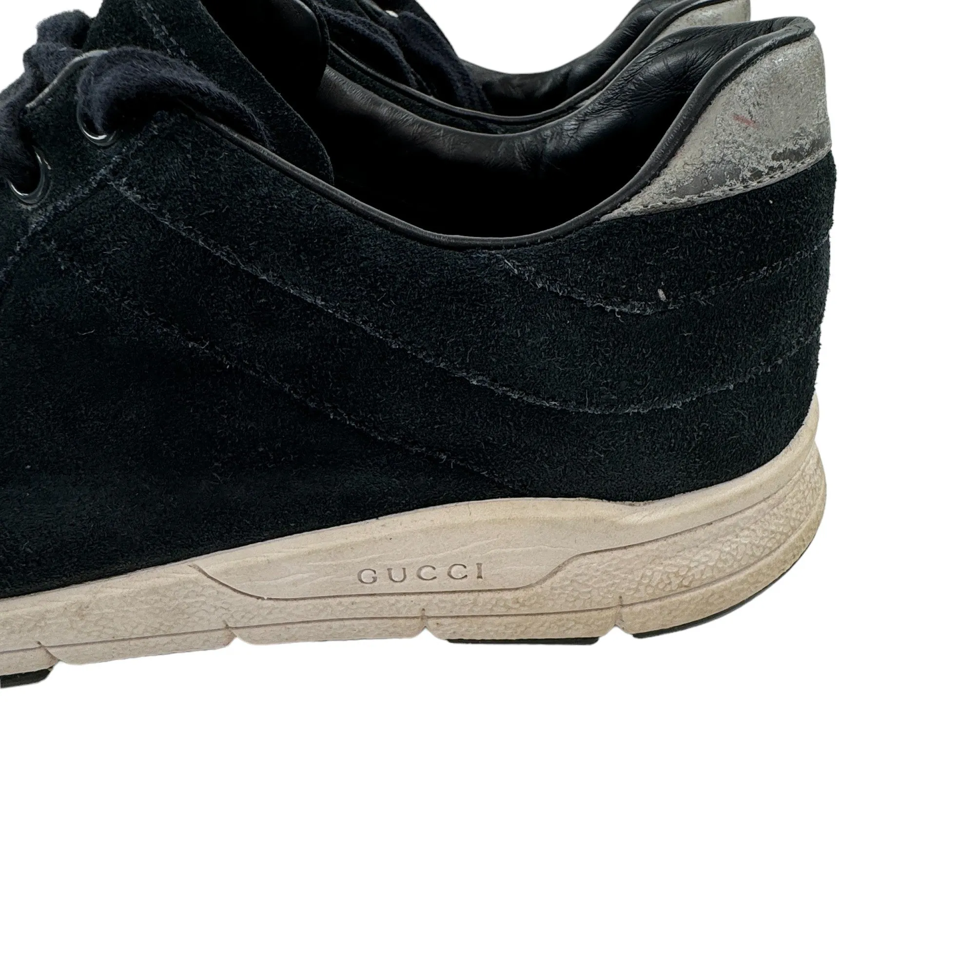 Men's Suede Logo Low Trainers Navy Size EU 42 / UK 8